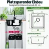 Granitspüle Küchenspüle 39x48 - Schwarz Einbauspüle Produktbild-Vorschau 2