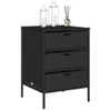 Mobile da giardino nero 55x59x80 cm in poly rattan Anteprima dell’immagine prodotto 10