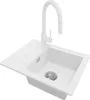 PRIMAGRAN Granitspüle Weiß 55x44cm, Spülbecken 1 Becken + Produktbild-Vorschau 1
