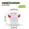 Vorratsdose für Lebensmittel (640 ml) - Rot - Produktbild-Vorschau 3