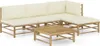 set di 5 pezzi per salotto da giardino con cuscini in bambù Anteprima dell’immagine prodotto 8