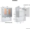 SONNI Doppeltür-Spiegelschrank 60x75x13cm mit Produktbild-Vorschau 7