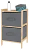Grauer Holzschrank mit zwei Schubladen 46 cm Produktbild-Vorschau 8