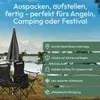 2er Partner Anglerstuhl Campingstuhl mit Sonnenschirm und Produktbild-Vorschau 2