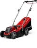 A red and black electric lawnmower is shown against a white background. Produktbild-Vorschau
