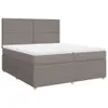 Boxspringbett mit Matratze Taupe 200x200 cm Stoff Produktbild-Vorschau 3