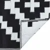 vidaXL Dywanik zewnętrzny ARAKIL biało-czarny 120x180 cm PP Podgląd zdjęcia produktu 5