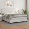vidaXL Boxspringbett mit Matratze Weiß 160x200 cm Produktbild-Vorschau 8