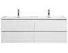 Mobile da bagno Angela 140cm Bianco Lucido - armadio Anteprima dell’immagine prodotto 5