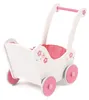 Carrozzina per bambole in legno, bianco/rosa Anteprima dell’immagine prodotto 2