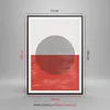 Gerahmtes Poster - Schwarzer Rahmen - Abstraktion Weiß-Rot Produktbild-Vorschau 5