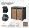 ML-Design Mülltonnenbox 2er, Mülltonnenverkleidung für 2 Produktbild-Vorschau 2