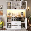 Flieks Cuisine Armoire haute avec Led, Buffet de cuisine Voir les images du produit 3