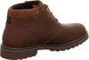 A brown leather boot shown from the side and back. Produktbild-Vorschau