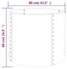 vidaXL Plantenbak, verzinkt staal, 80x80x68 cm, bruin Productafbeelding-voorbeeld 4