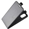A black flip case for a smartphone, shown from a diagonal angle. Produktbild-Vorschau