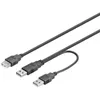 Deltaco 93353 USB kábel USB 2.0 0,3 m USB A 2 x USB A Náhľad obrázku produktu 5