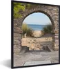 MuchoWow® Gerahmtes Poster Aussicht - Strand - Düne - Produktbild-Vorschau 1