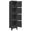 vidaXL Schließfachschrank Anthrazit 38x45x180 cm Stahl Produktbild-Vorschau 4