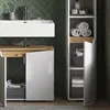 A bathroom vanity with a sink and a tall cabinet. Náhled obrázku produktu