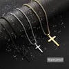Herren Kreuzkette Edelstahl Gold Schwarz 18 Zoll Produktbild-Vorschau 7