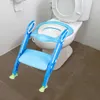 Kinder Toilettensitz Toilettentrainer mit Treppe und Griffe Produktbild-Vorschau 1