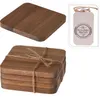 Excellent Houseware Coaster Set Acaciahout 4-teilig Produktbild-Vorschau 4