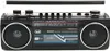 A black portable radio cassette recorder with two speakers and various controls on top. Anteprima dell’immagine prodotto