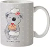 Mr. & Mrs. Panda Tasse Konditorin Herz - Grau Pastell - Produktbild-Vorschau 1