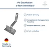 PV Dachhaken 2-fach verstellbar Edelstahl MT120 (1.4016) Produktbild-Vorschau 2