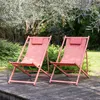 2erSet Chiliennes CYPRUS - Textilene Terracotta/Struktur Produktbild-Vorschau 2
