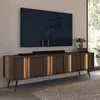 TV-Lowboard Fernsehtisch 4-türig LUPO 183 cm Eiche Dunin 4x Produktbild-Vorschau 1