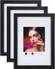 2er 3er 5er Set Holz Bilderrahmen Lifestyle Plexi Foto Produktbild-Vorschau 1