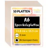 Creative Deco 10 x A6 Holz-Platte | 148 x 105 x 3 ( +/- 0,5 Produktbild-Vorschau 1