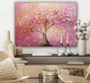 Leinwand Bilder 80x60 cm - Lebensbaum - Rosa - Gold - Produktbild-Vorschau 7