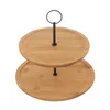 Excellent Houseware Serviertablett 2 Etagen Bambus Rund Produktbild-Vorschau 16