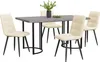Sweiko Essgruppe (5-tlg),Esstisch mit 4 Stühlen Set,  Produktbild-Vorschau 3