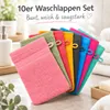 Waschhandschuh Frottee, 10 Stück (5x2versch.Farben), ca. Produktbild-Vorschau 3