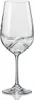 A clear, studio shot of a single, empty wine glass with a unique, twisted design. Produktbild-Vorschau