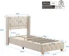OKWISH lit rembourré  90x200 cm - Lit Simple Rembourré avec Voir les images du produit 7
