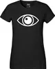Huuraa Damen T-Shirt Auge Eye XL Black Bio Baumwolle Produktbild-Vorschau 2