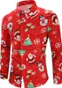 ASKSA Herren Funky Christmas Print Weihnachtsmann Hemd Produktbild-Vorschau 2