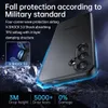 A dark, dramatic scene with a phone case on a rocky surface, with blue light emanating from the bottom. Produktbild-Vorschau
