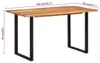 vidaXL Jídelní stůl 140×70×76 cm Akátové masivní dřevo Náhled obrázku produktu 7