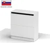 A white cabinet with two drawers, shown against a white background. A Slovakian flag and text are in the top left corner. Náhľad obrázku produktu