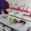 sweeek - 2er-Set Partytischen aus Kunststoff + 12 Stühle, Produktbild-Vorschau 3