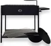 A black mangal grill set with a grill grate and a cast iron pot. Produktbild-Vorschau