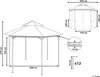 BELIANI Garten-Pavillon Beige Stahl mit Dach Seitenwänden Produktbild-Vorschau 3