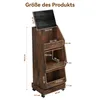 Puluomis Küchenregal Gemüsebehälter mit Rollen, Gemüsebox Produktbild-Vorschau 4