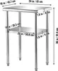 VEVOR Tavolo commerciale in acciaio inox 61 x 45,7 x 91,4 Anteprima dell’immagine prodotto 8